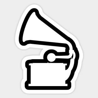 Phonograph (White) Sticker